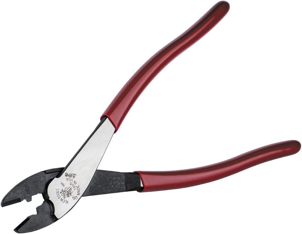 imageKlein Tools 1005 Cutting  Crimping Tool Made in USA Cutter  Crimper for 1022 AWG Terminals and Connectors Terminal Crimper for Insulated and NonInsulated TerminalsCrimperCutter