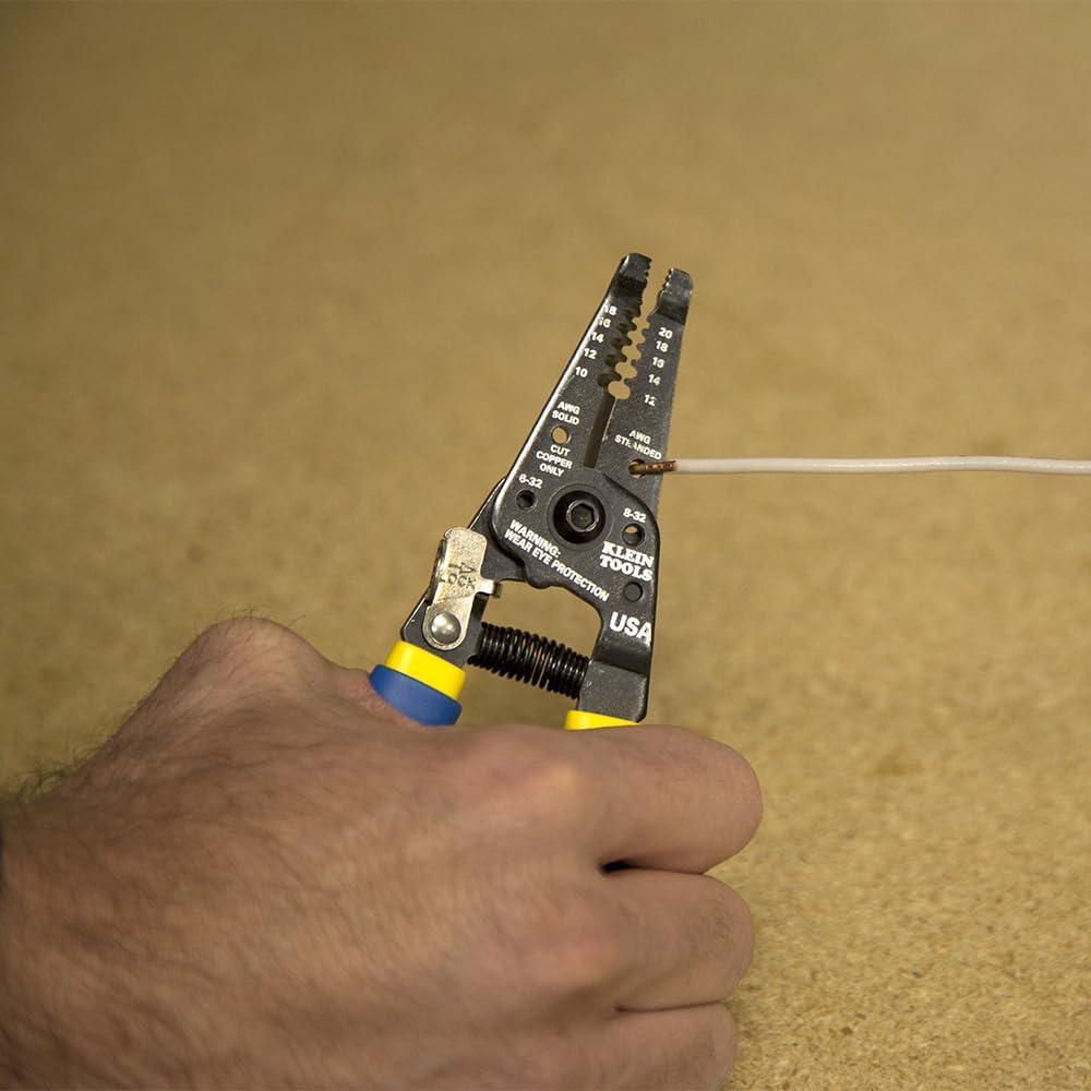 imageKlein Tools 11055EP Wire Cutter and Stripper Made in USA Stranded and Solid Wire Cutter Cuts CopperWire Stripper