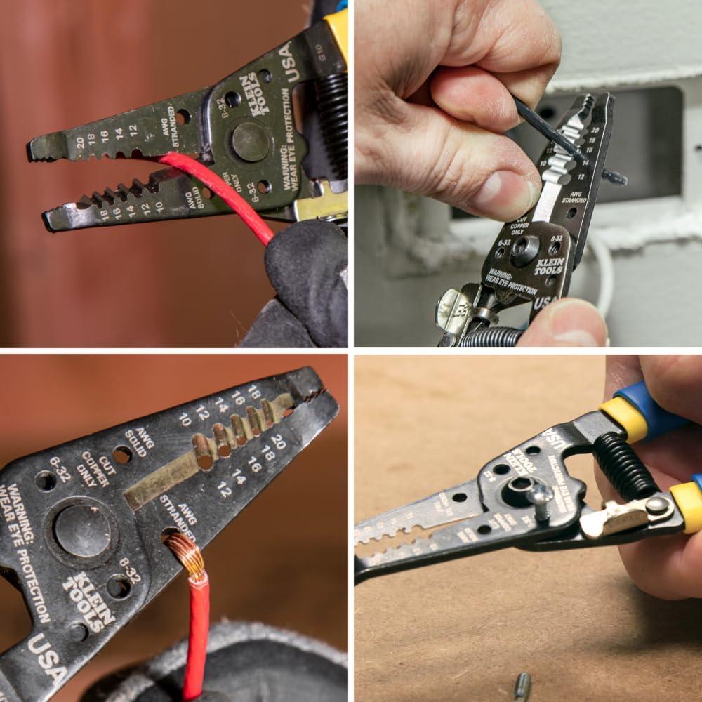 imageKlein Tools 11055EP Wire Cutter and Stripper Made in USA Stranded and Solid Wire Cutter Cuts CopperWire Stripper
