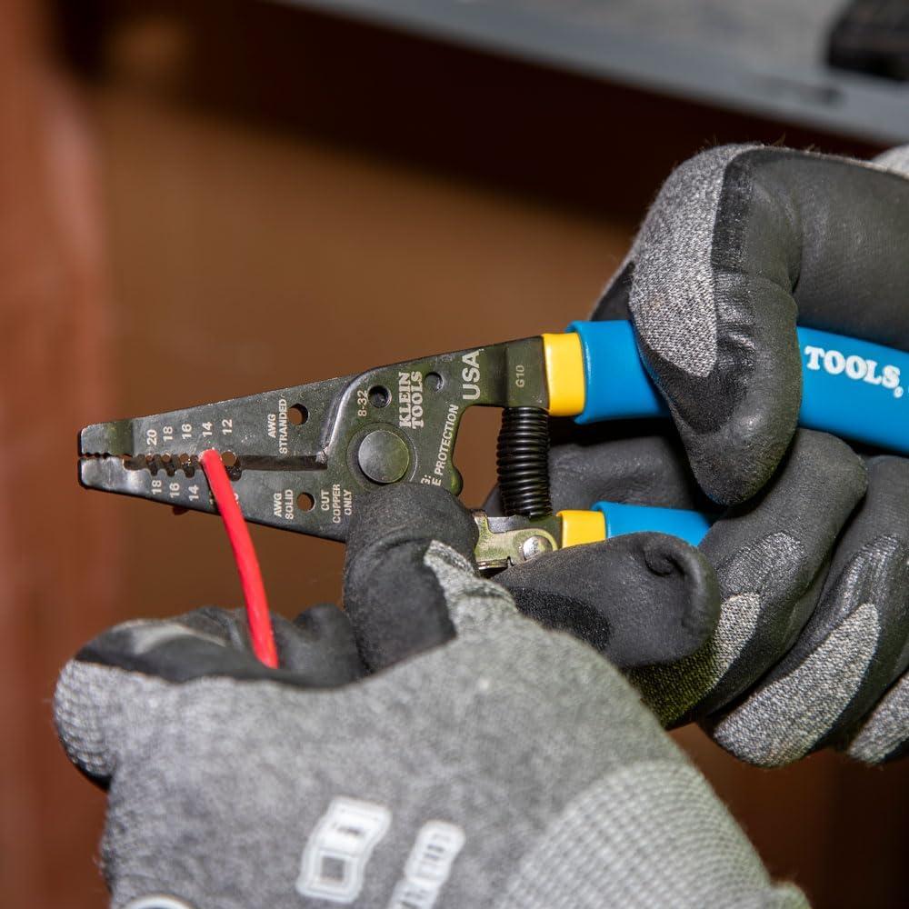 imageKlein Tools 11055EP Wire Cutter and Stripper Made in USA Stranded and Solid Wire Cutter Cuts CopperWire Stripper