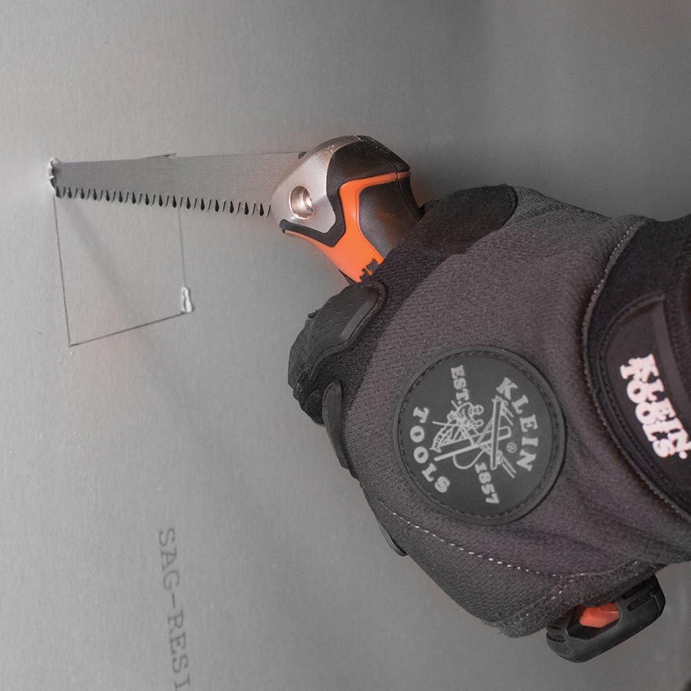 imageKlein Tools 31737 Folding Jab Saw  Drywall Hand Saw with Lockback at 180 and 125 Degrees and Tether HoleHandSaw