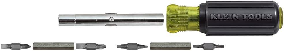 imageKlein Tools 32500 11in1 Screwdriver  Nut Driver Set 8 Bits Phillips Slotted Torx Square 3 Nut Driver Sizes Cushion Grip Handle
