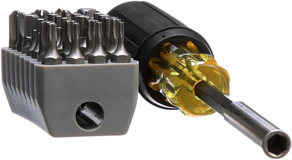 imageKlein Tools 32510 Magnetic Multibit Screwdriver with Sturdy Torx Hex Spanner TriWing Torq and Nut Tamperproof Bits and Storage BlockScrewdriver