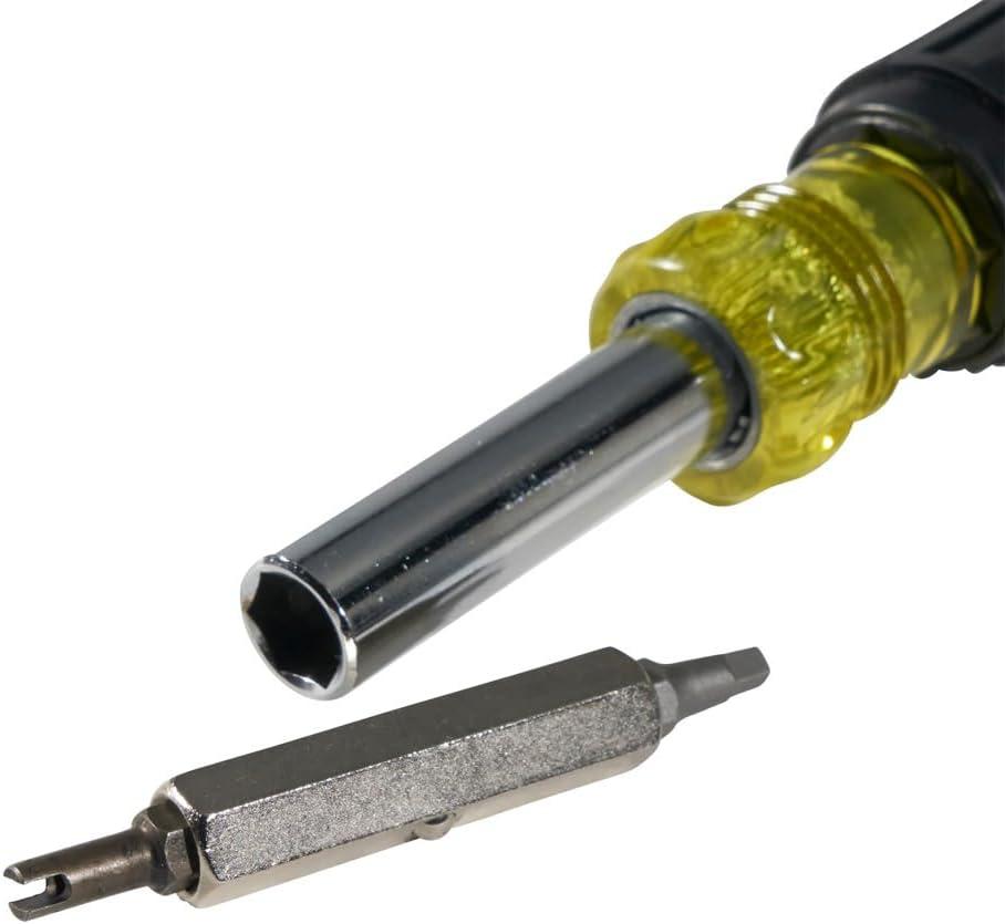 imageKlein Tools 32527 MultiBit Screwdriver  Nut Driver 11in1 with Phillips Slotted Square and Schrader Bits and Nut DriversKit