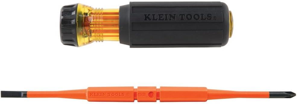 imageKlein Tools 32584INSR Precision 8in1 Screwdriver Set with Case 1000V Rated Insulated Set with Phillips Slotted and Tamperproof TORX Bits8in1