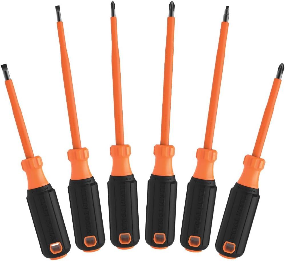 imageKlein Tools 32584INSR Precision 8in1 Screwdriver Set with Case 1000V Rated Insulated Set with Phillips Slotted and Tamperproof TORX Bits8in1 Precision