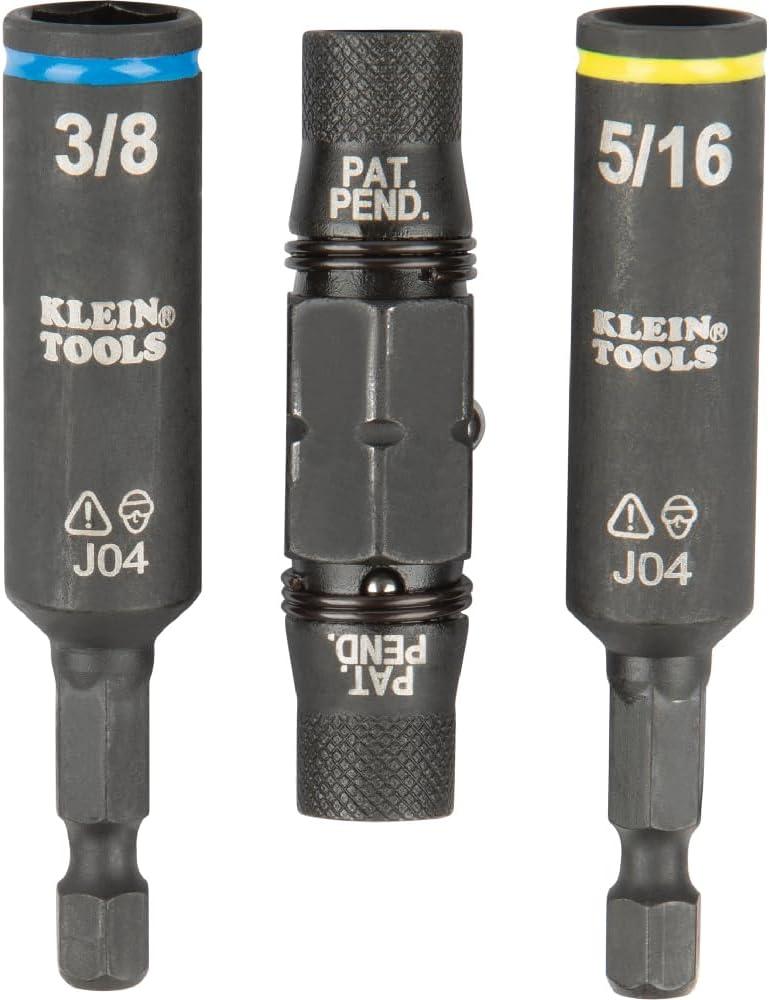 imageKlein Tools 32613 MultiBit Screwdriver Precision HVAC 3in1 Pocket Screwdriver with Phillips Slotted and Schrader Bits11in1 Impact