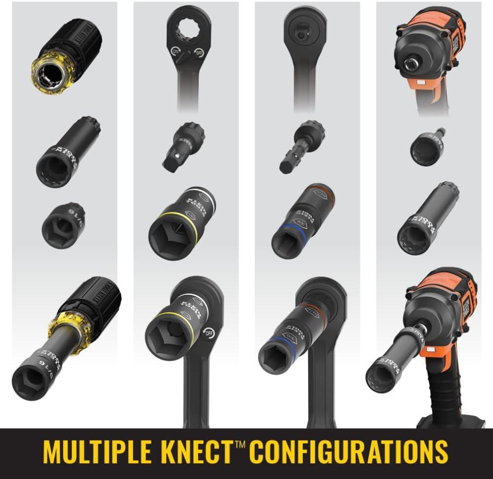 imageKlein Tools 32613 MultiBit Screwdriver Precision HVAC 3in1 Pocket Screwdriver with Phillips Slotted and Schrader Bits11in1 Impact
