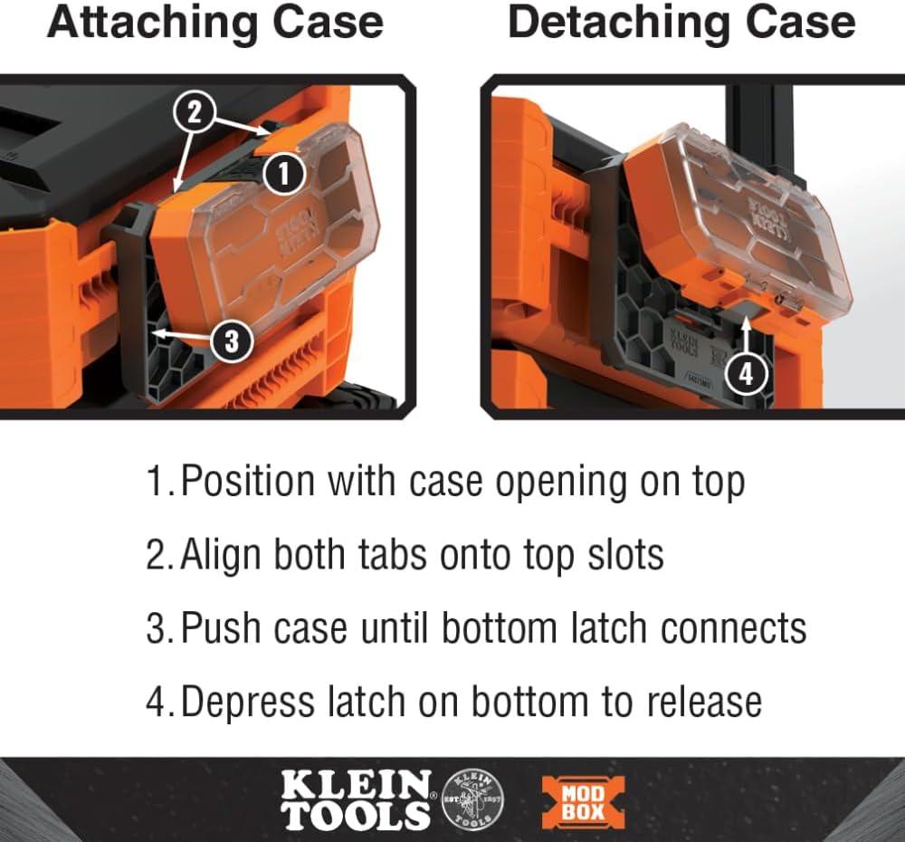 imageKlein Tools 32787 64Piece MicroRatchet Bit Precision Driver Set with Modular Case Magnetic Precision Standard Bits and Nut DriversMODbox Ratchet  Driver Set