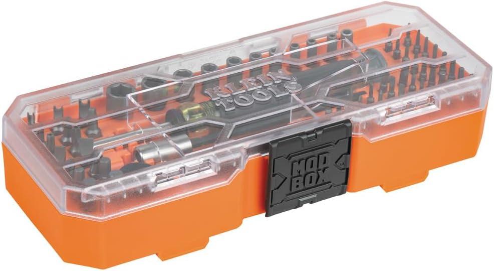 imageKlein Tools 32787 64Piece MicroRatchet Bit Precision Driver Set with Modular Case Magnetic Precision Standard Bits and Nut DriversRatchet  Driver Set
