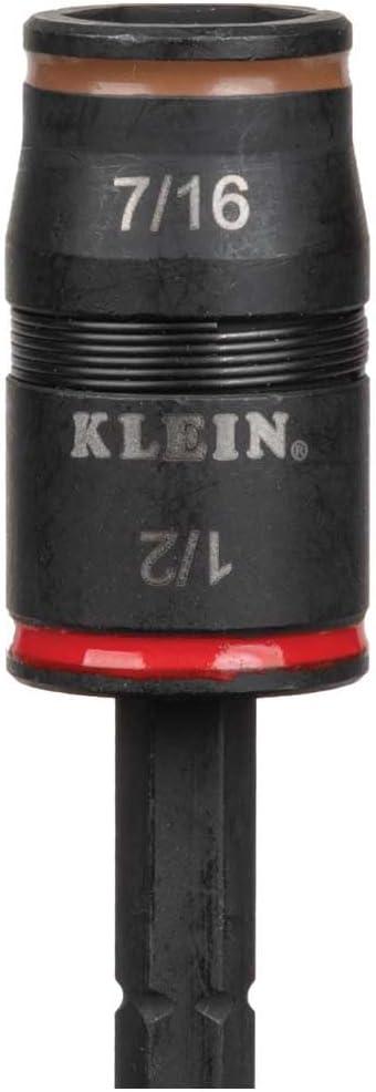 imageKlein Tools 32984 Impact Flip Socket Set with Swivel Adapter 6Piece 25Degree Swivel Head SAE Hex Sizes Nut Driving ImpactRated7in1