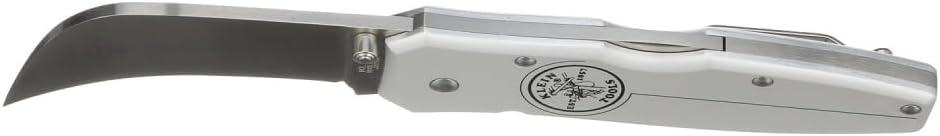 imageKlein Tools 44006 Pocket Knife Electricians Knife with 258Inch Hawkbill Blade and Aluminum HandleAluminum Handle
