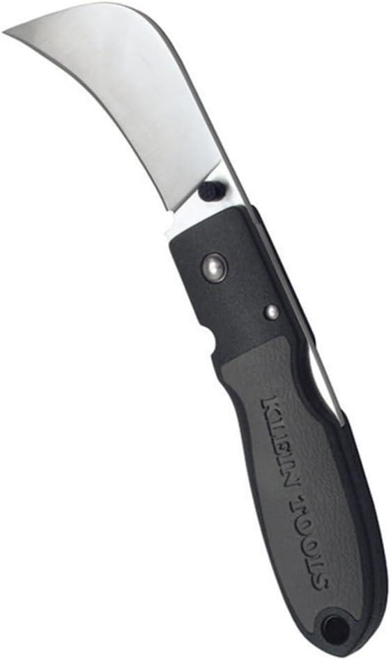 imageKlein Tools 44006 Pocket Knife Electricians Knife with 258Inch Hawkbill Blade and Aluminum HandleBlack Handle