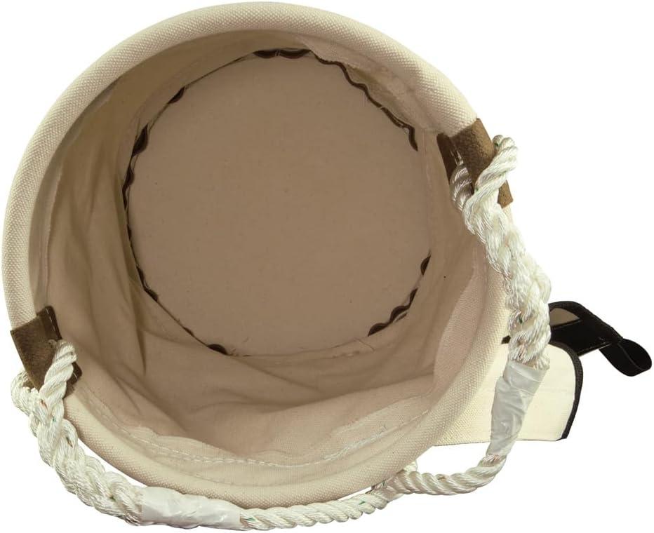 imageKlein Tools 5104CLR17 Canvas Bucket with ZipClose Top and Leather Bottom 14Inch Diameter 150Pound Load Rated Utility Bucket Natural17Inch