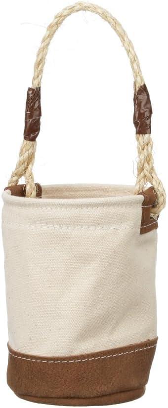 imageKlein Tools 5104MINI Mini Tool Bucket AllPurpose Tool Bucket with LeatherBottom Nuts and Bolt Bag with Reinforced Rope Handle Small Utility PouchBucket
