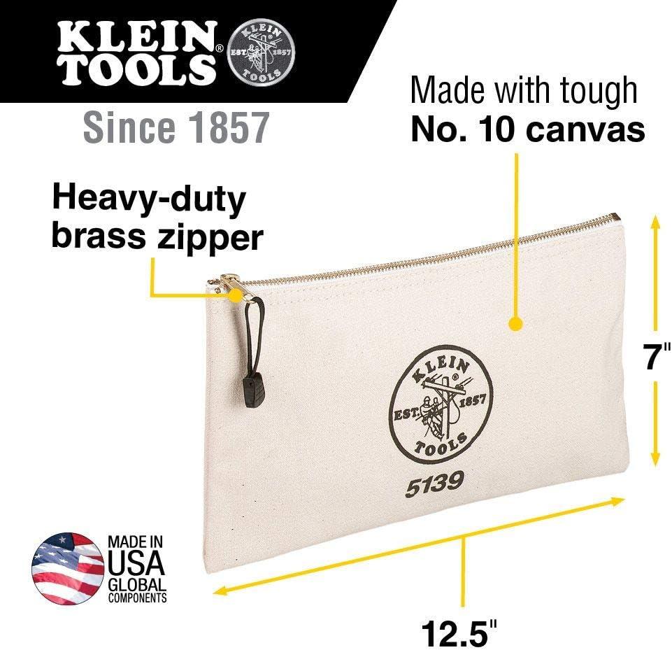imageKlein Tools 5109S Canvas Bucket Straight Wall Tool Bucket Swivel with Swivel Snap 75Pound Load RatedStandard