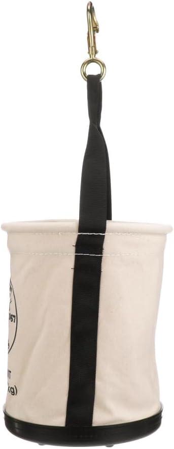 imageKlein Tools 5109SLR Canvas Bucket AllPurpose Tool Bucket with Plastic Bottom with Drain Holes Load Rated Up to 150PoundsBucket