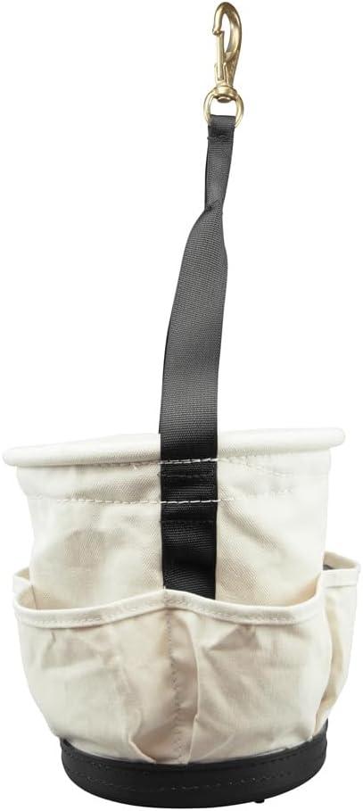 imageKlein Tools 5172PS HeavyDuty TaperedWall Bucket with 15 Inside Pockets No 4 Canvas4Pocket