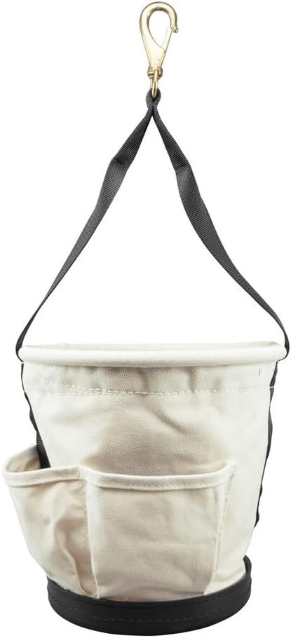imageKlein Tools 5172PS HeavyDuty TaperedWall Bucket with 15 Inside Pockets No 4 Canvas4Pocket