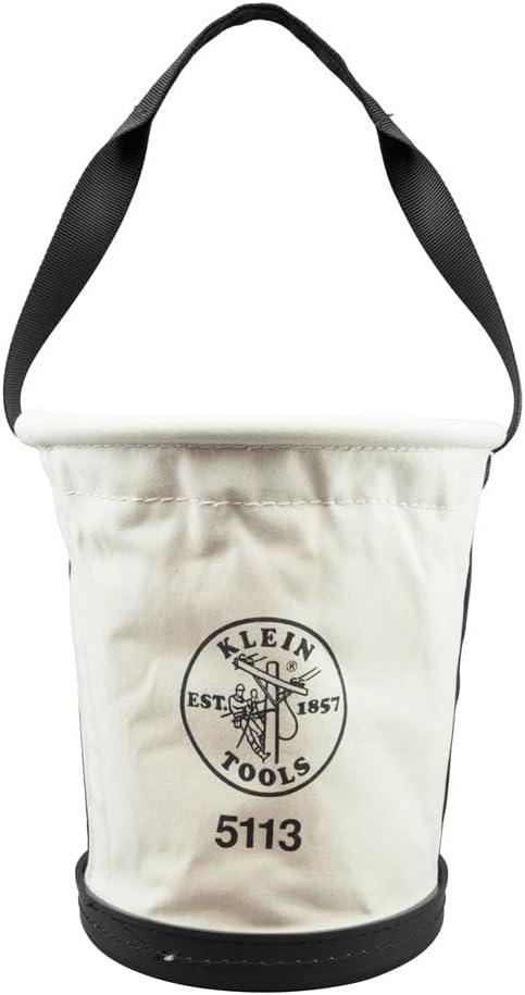 imageKlein Tools 5172PS HeavyDuty TaperedWall Bucket with 15 Inside Pockets No 4 CanvasStandard