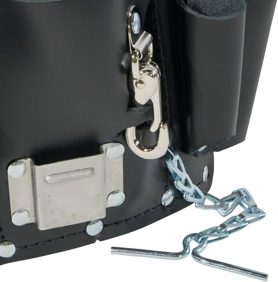 imageKlein Tools 5178 Pocket Tool Pouch Leather Tunnel Loop Belt Connection BlackOne Size