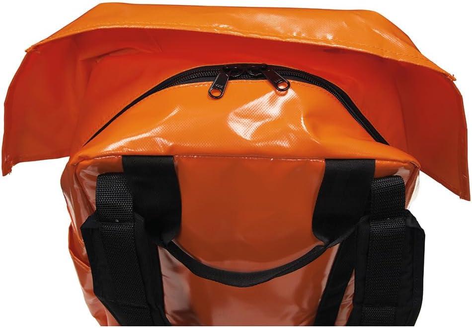 imageKlein Tools 5185ORA Tool Bag Backpack Made in USA Lineman Backpack Adjustable Padded Shoulder Straps DoubleStitched Bottom with Drain Holes Orange