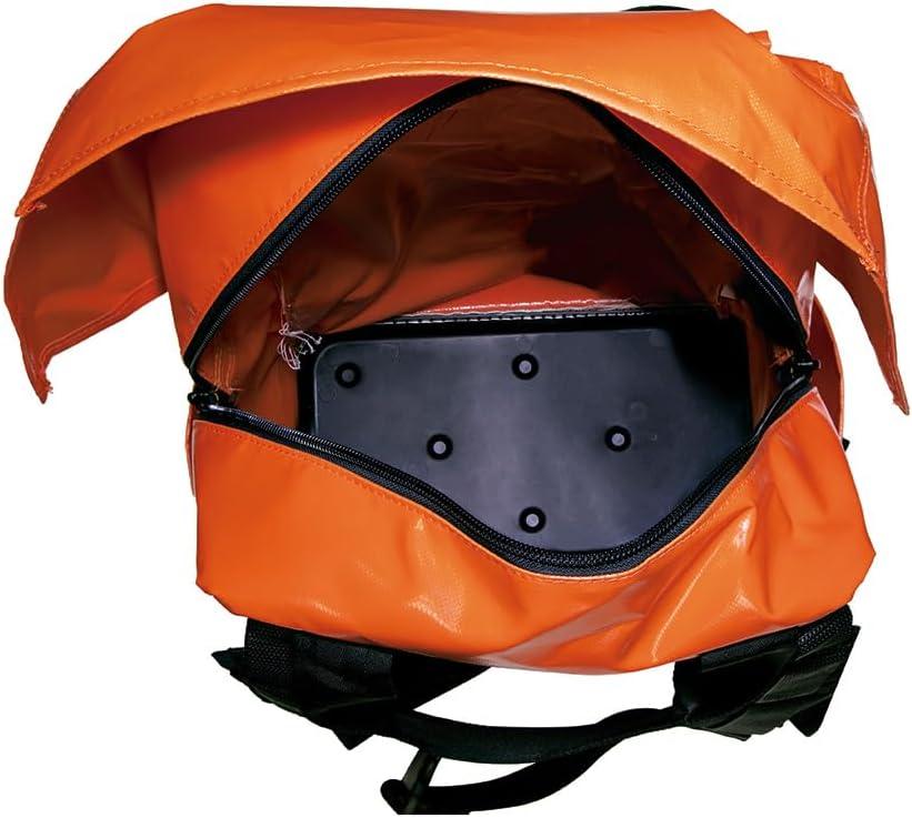imageKlein Tools 5185ORA Tool Bag Backpack Made in USA Lineman Backpack Adjustable Padded Shoulder Straps DoubleStitched Bottom with Drain Holes Orange