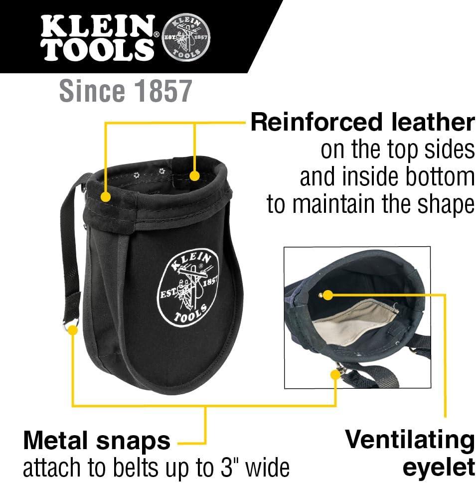 imageKlein Tools 51A Tool Pouch Utility Pouch for Carrying Nuts and Bolts with Interior Pocket No 10 Canvas 9 x 35 x 10InchPouch
