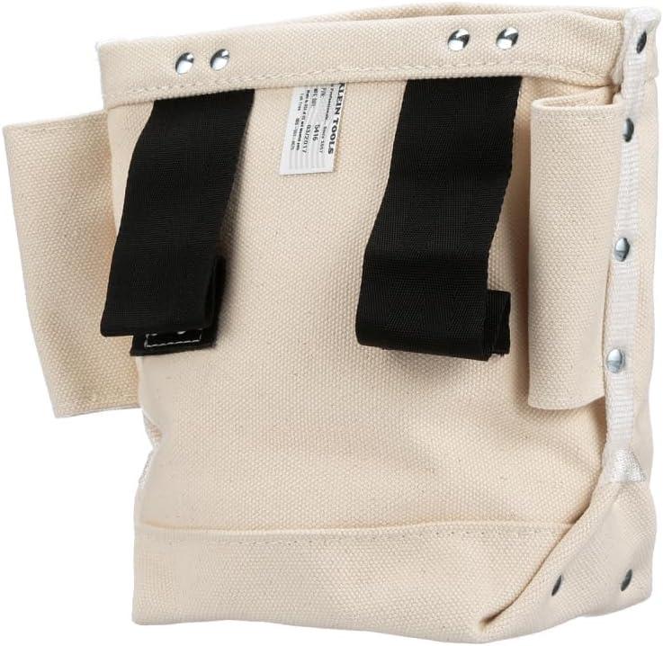 imageKlein Tools 5416 Tool Pouch Small Tool Bag for Bolt Storage with Bull Pin Loops and Belt Strap Connect 5 x 10 x 9Inch
