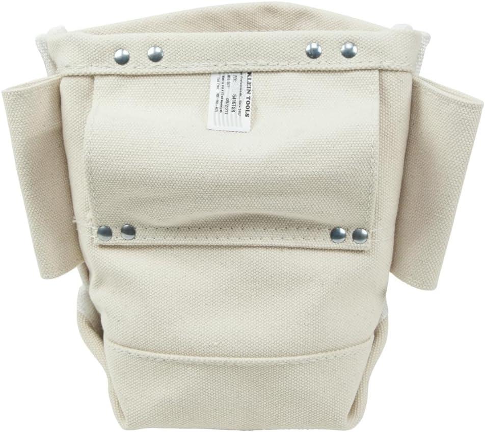 imageKlein Tools 5416T Tool Bag BullPin and Bolt Pouch No 4 Canvas with Tunnel Connection 5 x 10 x 9Inch1 Count Pack of 1