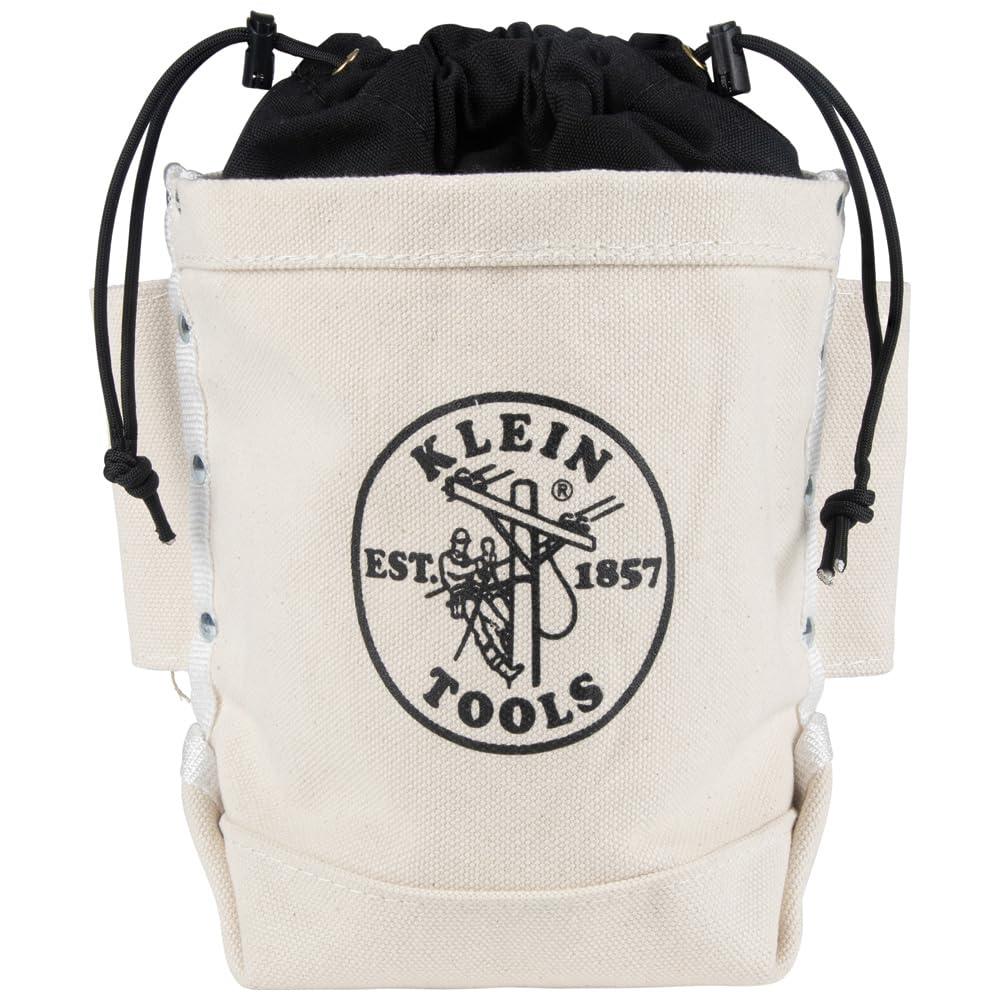 imageKlein Tools 5416TC Tool Bag Top Closing Bolt Bag with 3Inch Drawstring Load Rated with Tunnel Connect 5 x 10 x 9InchExtra Tall