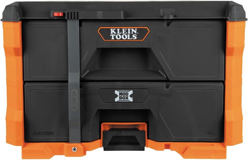imageKlein Tools 54823MB MODbox 3Drawer Tool Box Organizer HeavyDuty Tool Storage Stackable Module 50Pound Capacity2Drawer