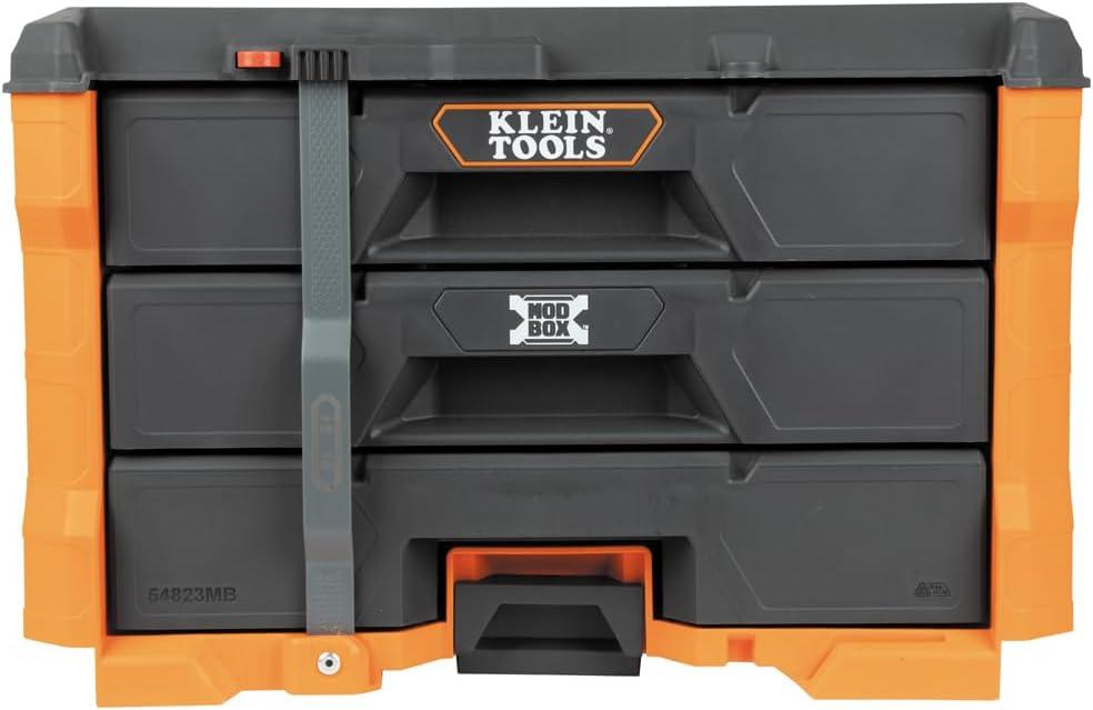imageKlein Tools 54823MB MODbox 3Drawer Tool Box Organizer HeavyDuty Tool Storage Stackable Module 50Pound Capacity3Drawer