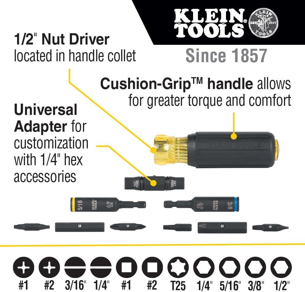 imageKlein Tools 55569 StandUp Zipper Bag Tool Pouch with Carabiners Reinforced Gusseted Bottoms Water Resistant 1680d MultiSize 5PackHOLSTER  SCREWDRIVER 32500HD