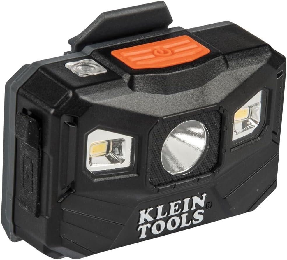 imageKlein Tools 56048 Rechargeable LED Headlamp Adjustable Fabric Strap 400 lms AllDay Runtime for Work Running Outdoor HikingFLASHLIGHT