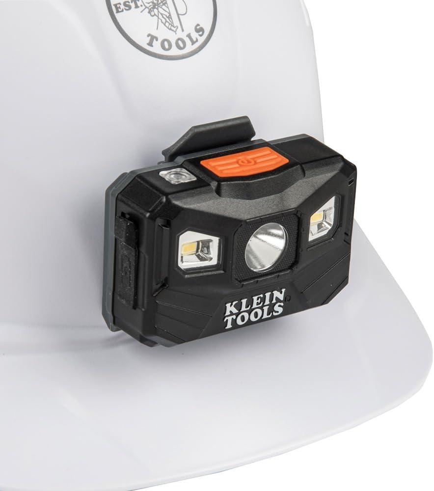 imageKlein Tools 56048 Rechargeable LED Headlamp Adjustable Fabric Strap 400 lms AllDay Runtime for Work Running Outdoor HikingFLASHLIGHT