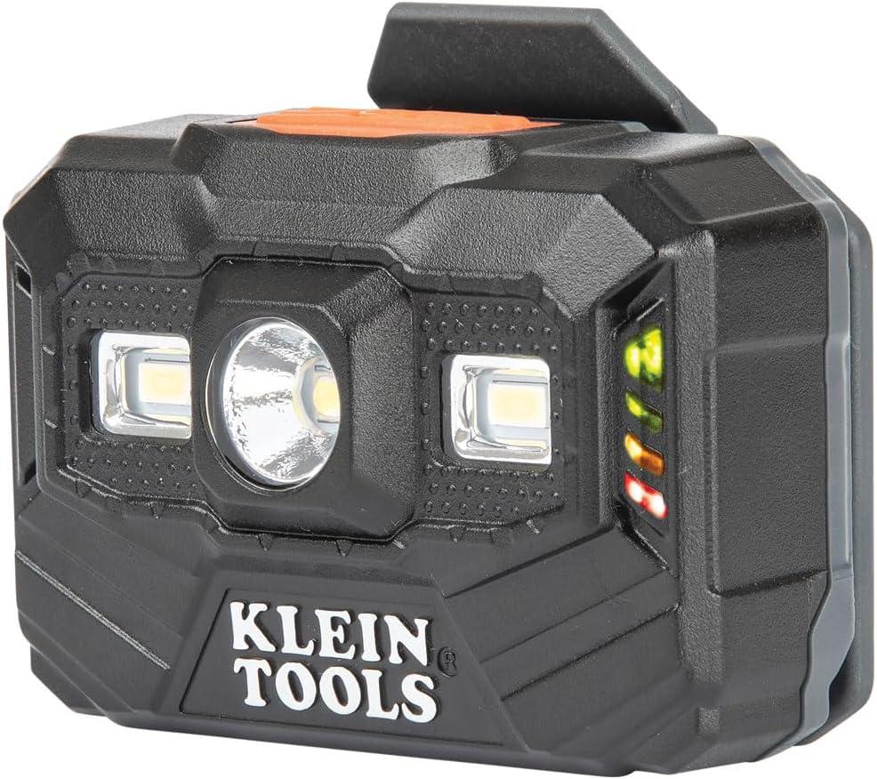 imageKlein Tools 56062 Rechargeable LED Headlamp  Worklight for Klein Hardhats 300 Lumens AllDay Runtime 3 Modes for Work and OutdoorsHeadlamp