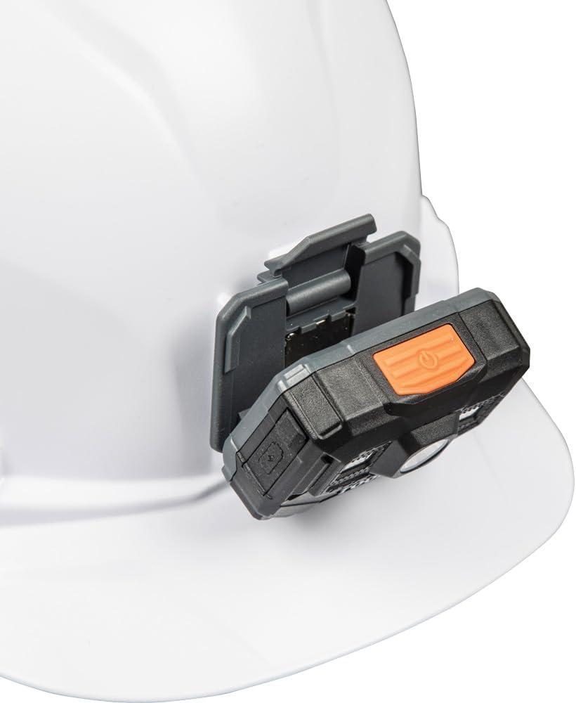 imageKlein Tools 56062 Rechargeable LED Headlamp  Worklight for Klein Hardhats 300 Lumens AllDay Runtime 3 Modes for Work and OutdoorsHeadlamp