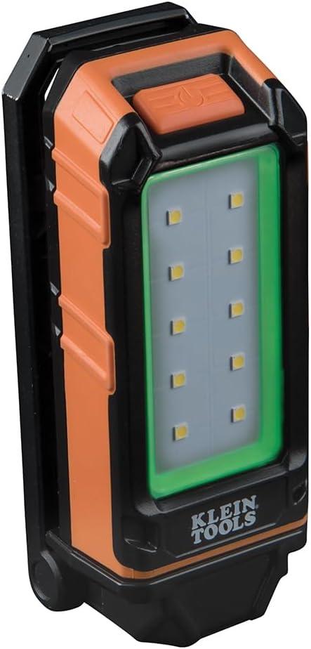 imageKlein Tools 56403 LED Light Rechargeable Flashlight  Worklight with Kickstand Magnetic Mount and Carabiner Charges Small Electronics for Work CampingLED Light