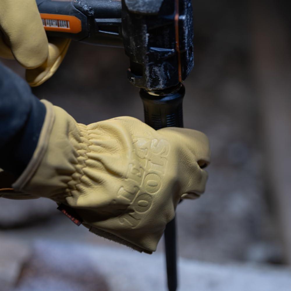 imageKlein Tools 6007DD 516Inch Keystone Demolition Driver 7Inch Blade Steel TiptoCap Construction CushionGrip Handle Oversized Strike Cap Square Shank with Wrench Assist14 Demolition Driver