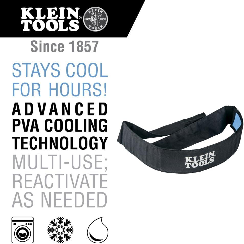 imageKlein Tools 60123 Bandana Stay Cool With Evaporative PVA Technology BlackOne Size