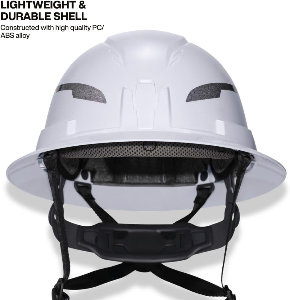 imageKlein Tools 60400T2 Type 2 Hard Hat NonVented Full Brim Class E 6Point Suspension with Accessory Mounts and Washable Padding