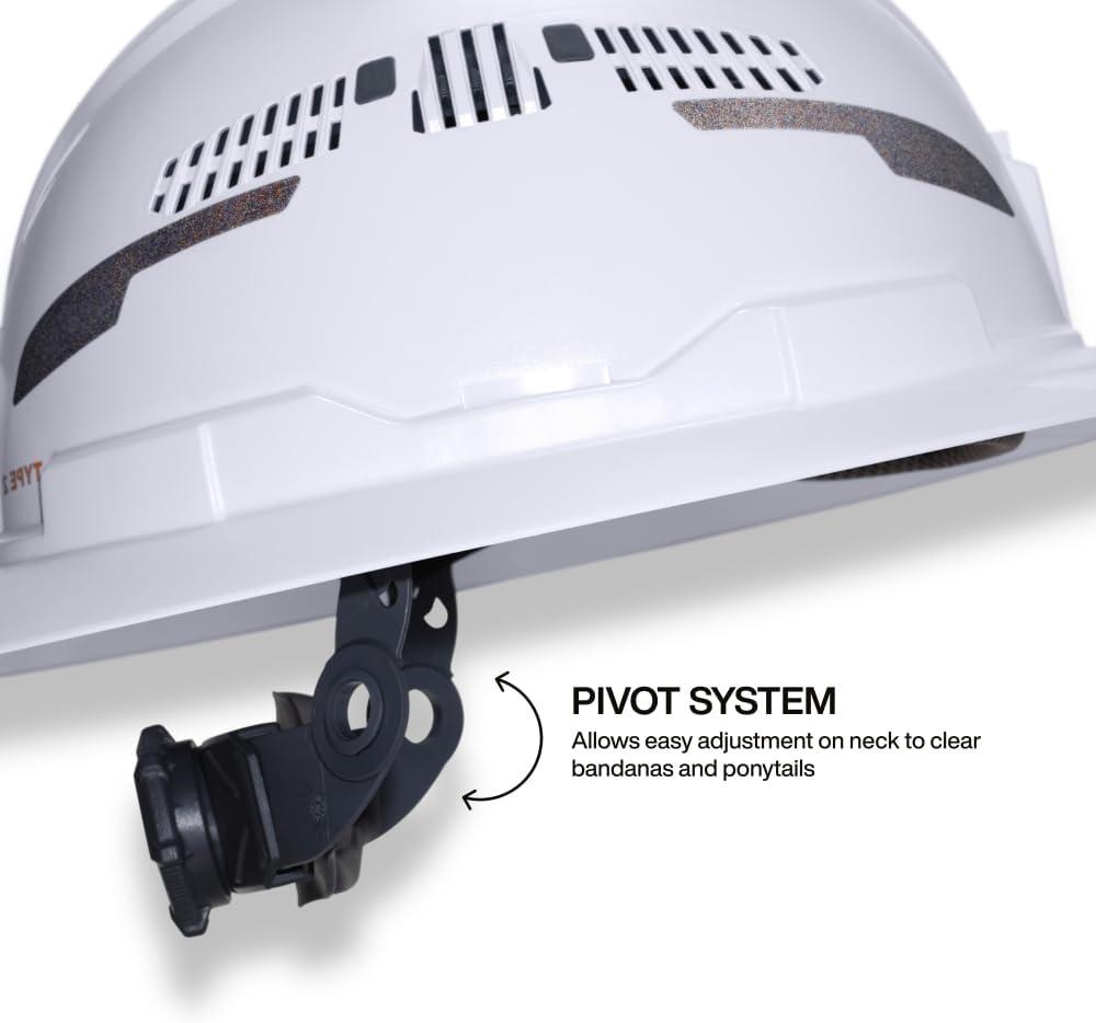 imageKlein Tools 60401T2 Type 2 Hard Hat Vented Full Brim Class C 6Point Suspension with Accessory Mounts and Washable PaddingHard Hat