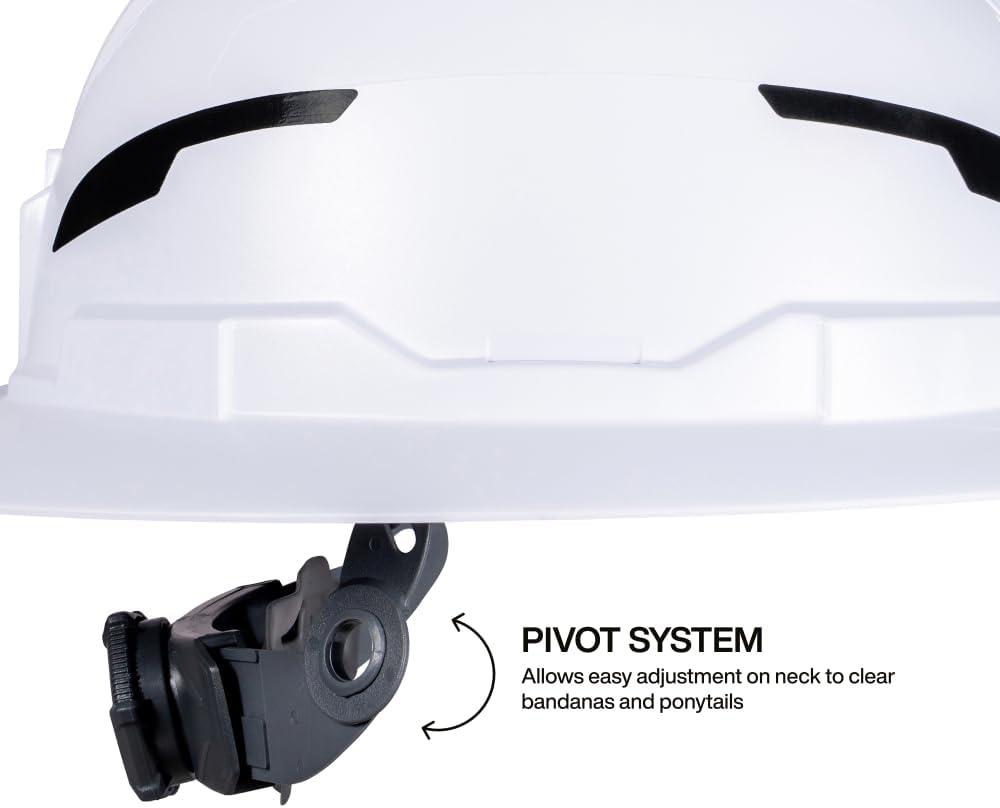 imageKlein Tools 60406T2RL Type 2 Hard Hat NonVented Full Brim Class E 6Point Suspension with Accessory Mounts Washable Padding and Rechargeable Headlamp