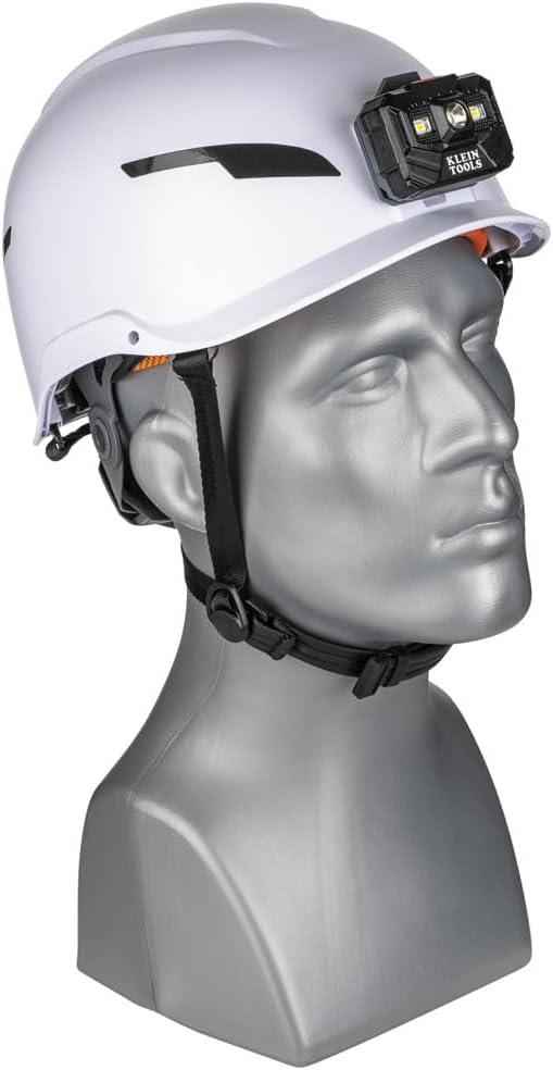 imageKlein Tools 60564 Safety Helmet Type2 Safety Helmet 20kV Protection NonVented Class E WhiteHelmet w  Light