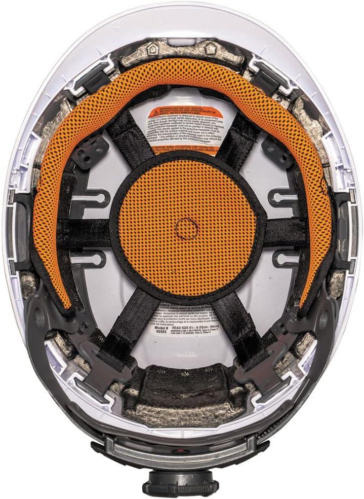 imageKlein Tools 60564 Safety Helmet Type2 Safety Helmet 20kV Protection NonVented Class E WhiteHelmet w  Light
