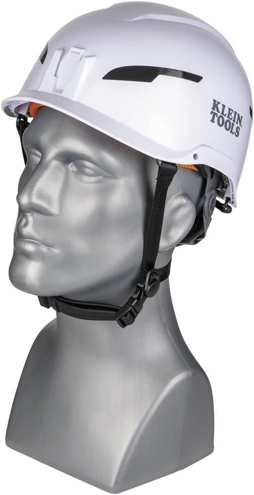imageKlein Tools 60564 Safety Helmet Type2 Safety Helmet 20kV Protection NonVented Class E WhiteSafety Helmet