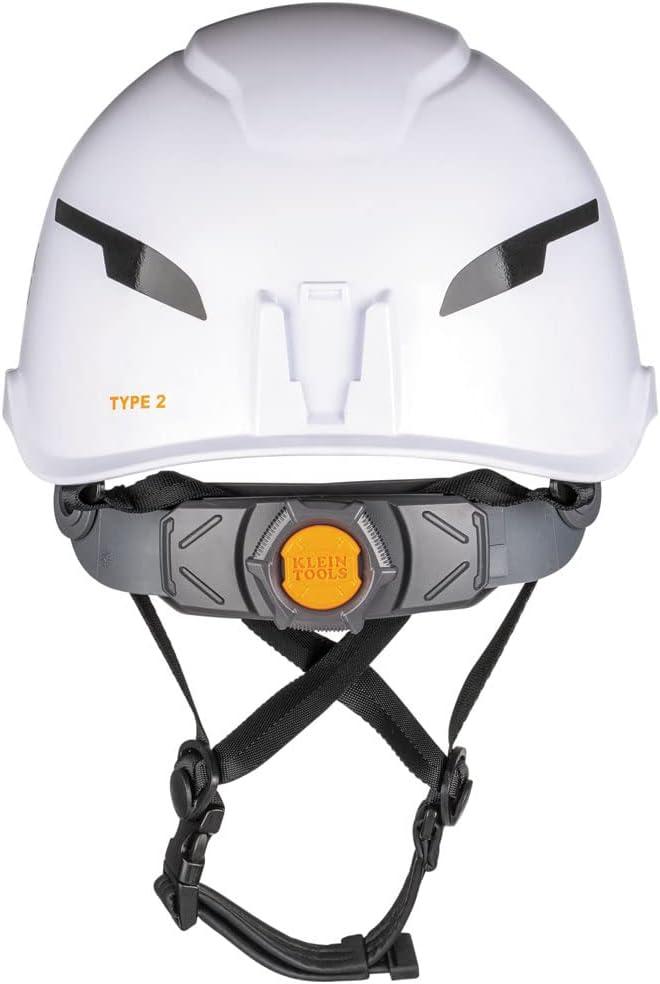 imageKlein Tools 60564 Safety Helmet Type2 Safety Helmet 20kV Protection NonVented Class E WhiteSafety Helmet