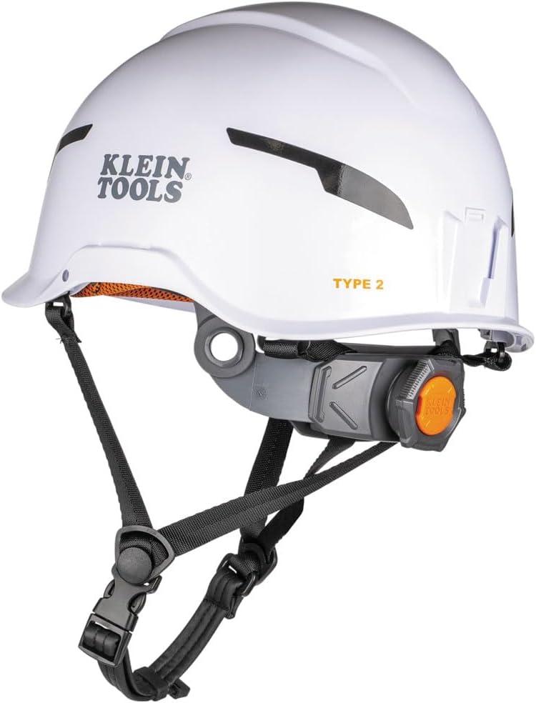 imageKlein Tools 60564 Safety Helmet Type2 Safety Helmet 20kV Protection NonVented Class E WhiteSafety Helmet