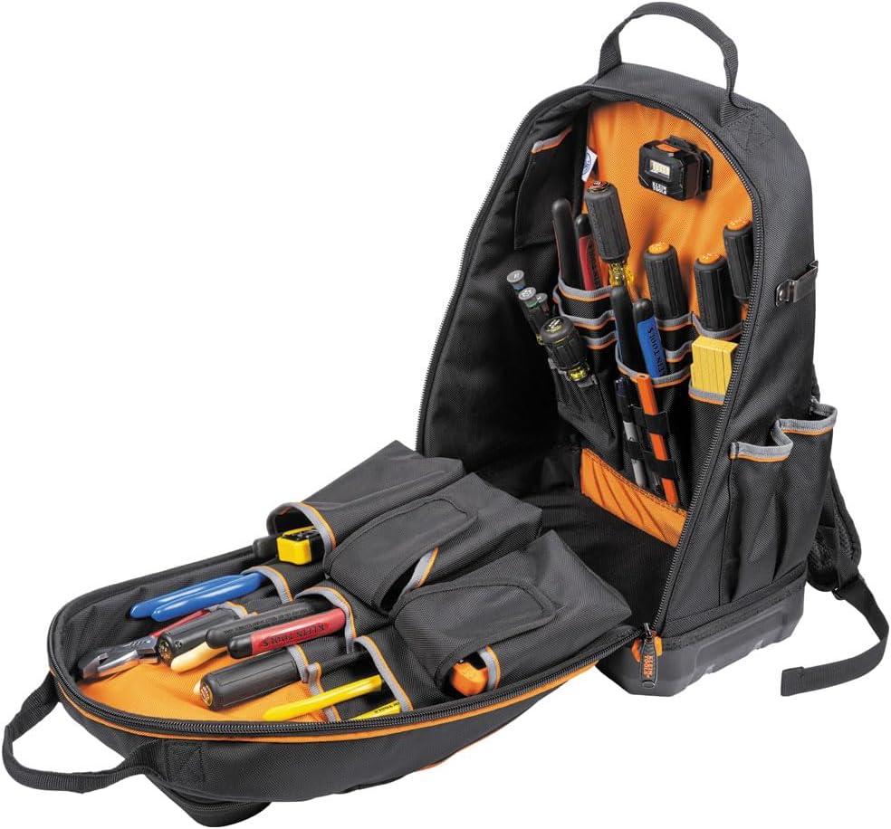 imageKlein Tools 62800BP Backpack Tool Bag Tradesman Pro ExtraLarge 40Pocket Electrician Jobsite Backpack with Molded Bottom Charging PortFullsize
